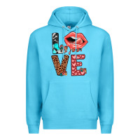 Ocean Blue valentines love Premium Hoodie - JahusDesignShop