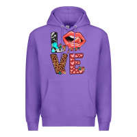 Purple valentines love Premium Hoodie - JahusDesignShop