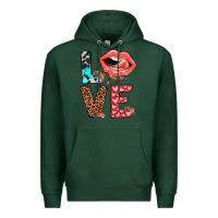 Sports Green valentines love Premium Hoodie - JahusDesignShop