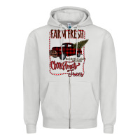 Dove Grey Farm Fresh Christmas Zipper Hoodie - Bettercallsaul