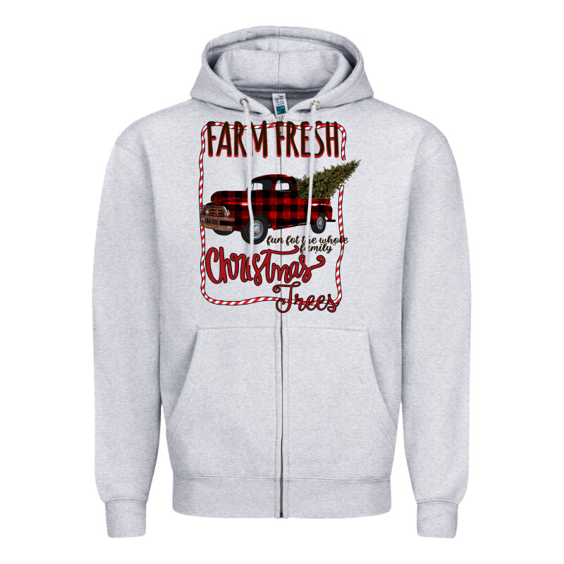 Farm Fresh Christmas Zipper Hoodie by Bettercallsaul | Teevron