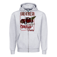Heather Grey Farm Fresh Christmas Zipper Hoodie - Bettercallsaul