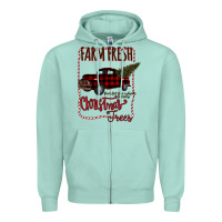 Seafoam Farm Fresh Christmas Zipper Hoodie - Bettercallsaul