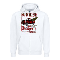 White Farm Fresh Christmas Zipper Hoodie - Bettercallsaul