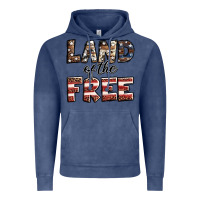 Vintage Denim Land of the free America western pattern Vintage Hoodie - Jasminsmagicworld