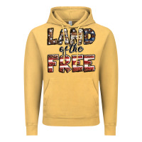 Vintage Mustard Land of the free America western pattern Vintage Hoodie - Jasminsmagicworld