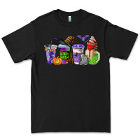 Black halloween coffee cups Premium Tee - AdoDesignShop