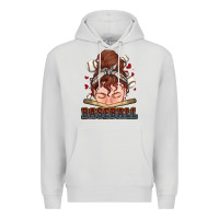 Dove Grey Messy bun Baseball Premium Hoodie - HowdyJamesFarm