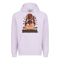 Lilac Messy bun Baseball Premium Hoodie - HowdyJamesFarm