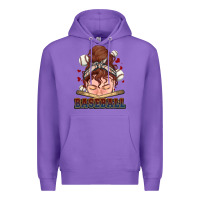Purple Messy bun Baseball Premium Hoodie - HowdyJamesFarm