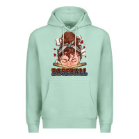 Seafoam Messy bun Baseball Premium Hoodie - HowdyJamesFarm