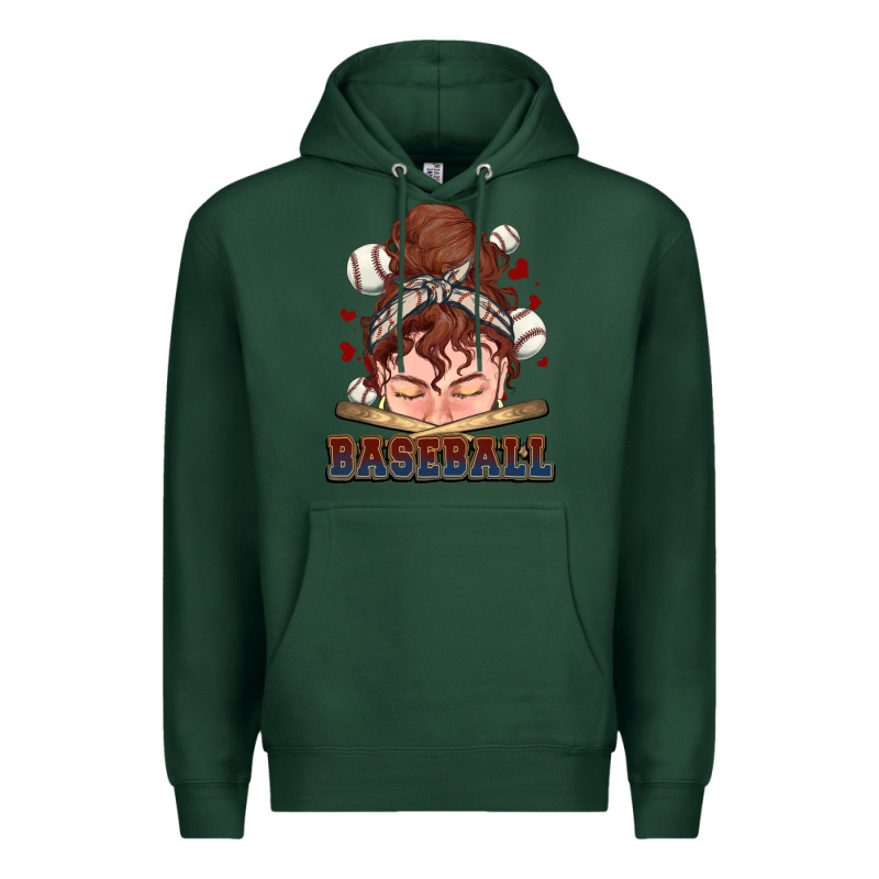 Messy Bun Baseball Premium Hoodie by HowdyJamesFarm | Teevron