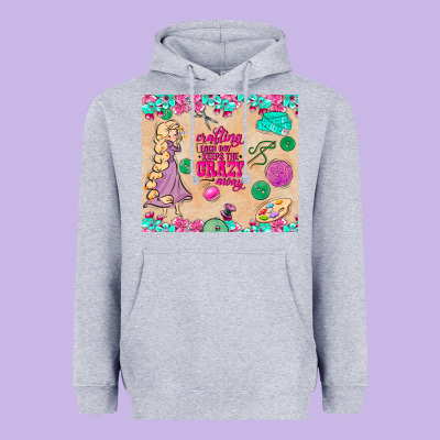 Sewing Crafting Each Day Keeps The Crazy Away Heavyweight Hoodie Designed By Tumblerdesignbyshophia