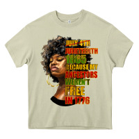 Mossy juneteenth 1885 because my ancestors weren't free in 1776 black woman Heavy Core Tee - HRA Design Shop