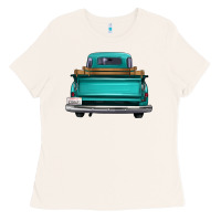 Bone western truck back view 2 Ladies Tee - FaDigitalArtStudio