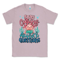 Lilac stay curious and axolotl questions Classic Tee - MaliasSmallBusiness
