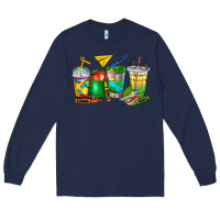 Navy teacher coffee cups Long Sleeve Tee - NancyCooperArtShop