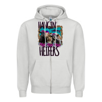 Dove Grey Hangin With My Heifers Zipper Hoodie - Bettercallsaul