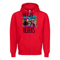 Red Hangin With My Heifers Zipper Hoodie - Bettercallsaul