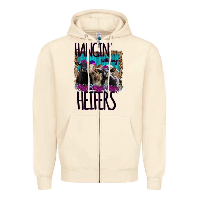 Hangin With My Heifers Zipper Hoodie by Bettercallsaul | Teevron
