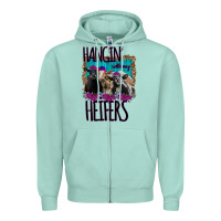Seafoam Hangin With My Heifers Zipper Hoodie - Bettercallsaul