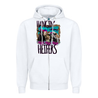 White Hangin With My Heifers Zipper Hoodie - Bettercallsaul