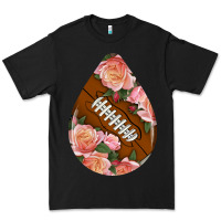 Black american football and western roses teardrop Premium Tee - BundleAndBundleShop