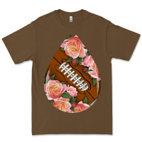 Cacao american football and western roses teardrop Premium Tee - BundleAndBundleShop