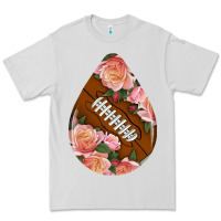 Dove Grey american football and western roses teardrop Premium Tee - BundleAndBundleShop
