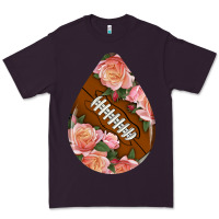 Plum american football and western roses teardrop Premium Tee - BundleAndBundleShop