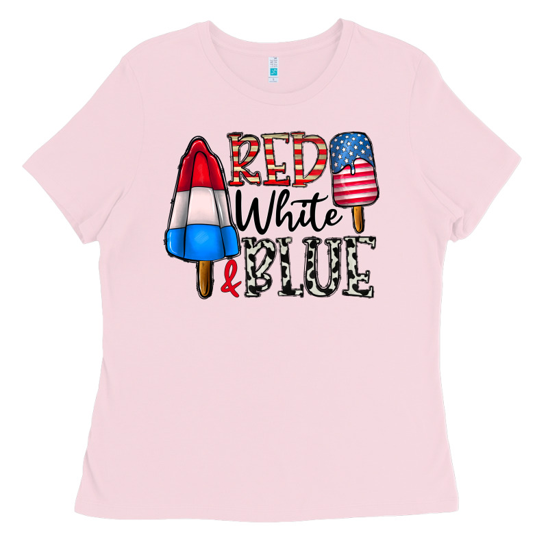 Red White Blue Ladies Tee by CowhideDigitalArt | Teevron