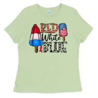 Matcha red white blue Ladies Tee - CowhideDigitalArt