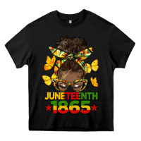 Black juneteenth 1865 afro bun Heavy Core Tee - HRA Design Shop