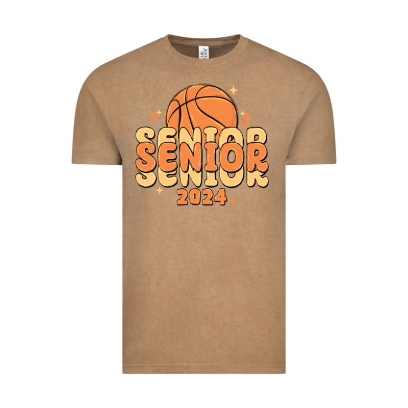 Basketball Senior 2024 Vintage Tee by MaliasSmallBusiness | Teevron