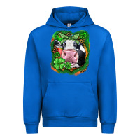 Cobalt St. Patrick's day cow Urban Hoodie - FaDigitalArtStudio