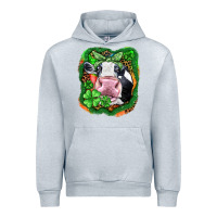 Heather Grey St. Patrick's day cow Urban Hoodie - FaDigitalArtStudio