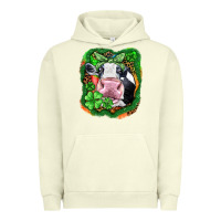Pigment Pistachio St. Patrick's day cow Urban Hoodie - FaDigitalArtStudio