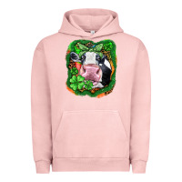 Pigment Salmon St. Patrick's day cow Urban Hoodie - FaDigitalArtStudio