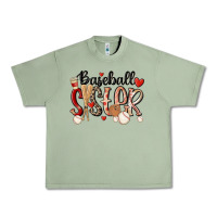 Oil Green baseball sister Urban Heavy Tee - MaliasSmallBusiness