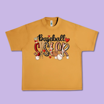 Baseball Sister Urban Heavy Tee Designed By Maliassmallbusiness