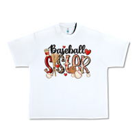 White baseball sister Urban Heavy Tee - MaliasSmallBusiness
