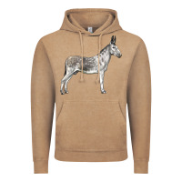 Vintage Coffee Andalusian Donkey Vintage Hoodie - LillyAllenDesigns