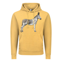 Vintage Mustard Andalusian Donkey Vintage Hoodie - LillyAllenDesigns