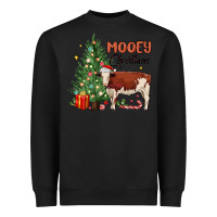 Black mooey christmas Heavyweight Sweatshirt - MaliasSmallBusiness