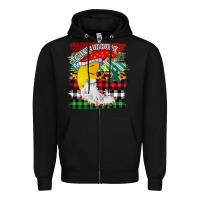 Black Christmas Brushstrokes Moon Zipper Hoodie - Bettercallsaul