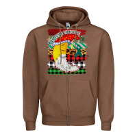 Chestnut Christmas Brushstrokes Moon Zipper Hoodie - Bettercallsaul