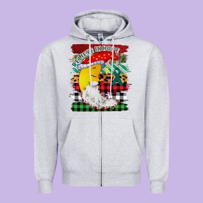 Christmas Brushstrokes Moon Zipper Hoodie Designed By Bettercallsaul