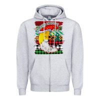 Heather Grey Christmas Brushstrokes Moon Zipper Hoodie - Bettercallsaul