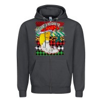 Smoke Christmas Brushstrokes Moon Zipper Hoodie - Bettercallsaul