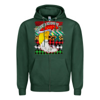 Sports Green Christmas Brushstrokes Moon Zipper Hoodie - Bettercallsaul
